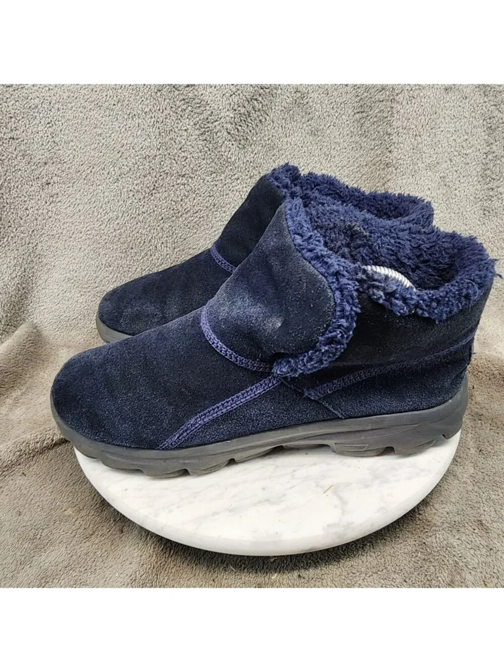Skechers Shoes Womens Size 10 Blue Suede Chugga Boots *Read*